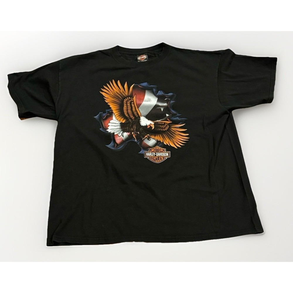Vintage Harley Davidson Break Through Eagle Shirt 2XL Chi Town 2004 Rare
